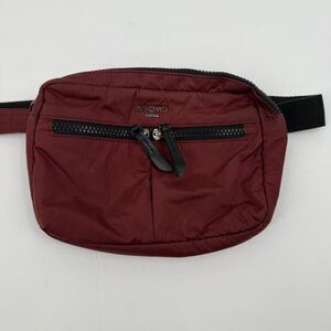 Knomo Maroon Lightweight Beltbag 2Way Crossbody Adjustable Strap Pockets Unisex